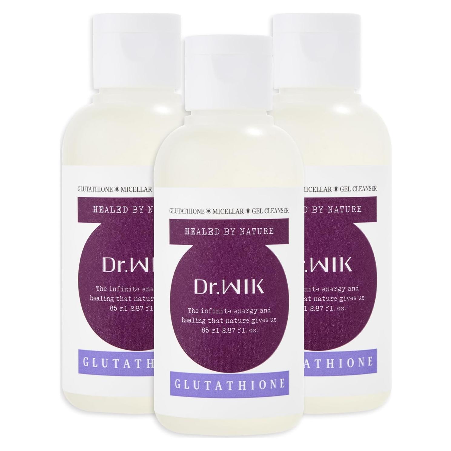 Gel Limpiador Facial Dr.WIK 85 ml x 3 - Glutatión y Ácido Hialurónico