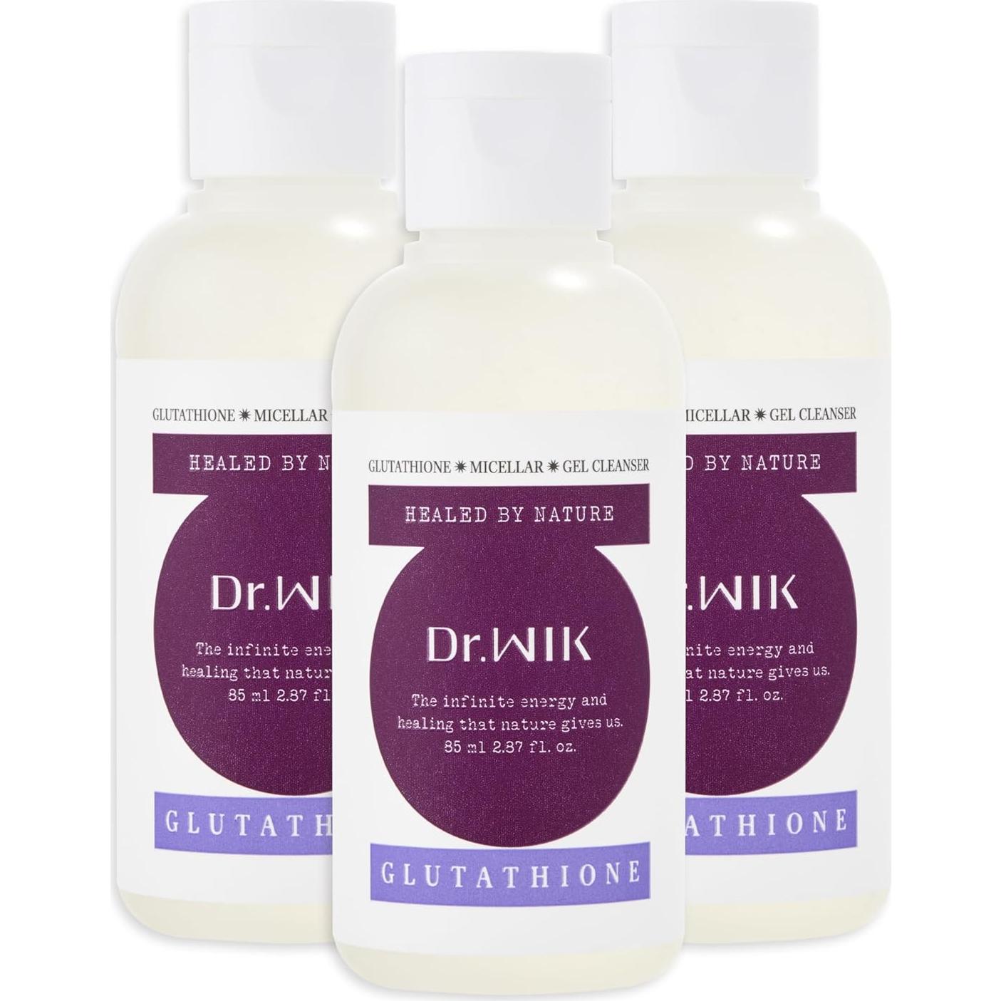 Gel Limpiador Facial Dr.WIK 85 ml x 3 - Glutatión y Ácido Hialurónico