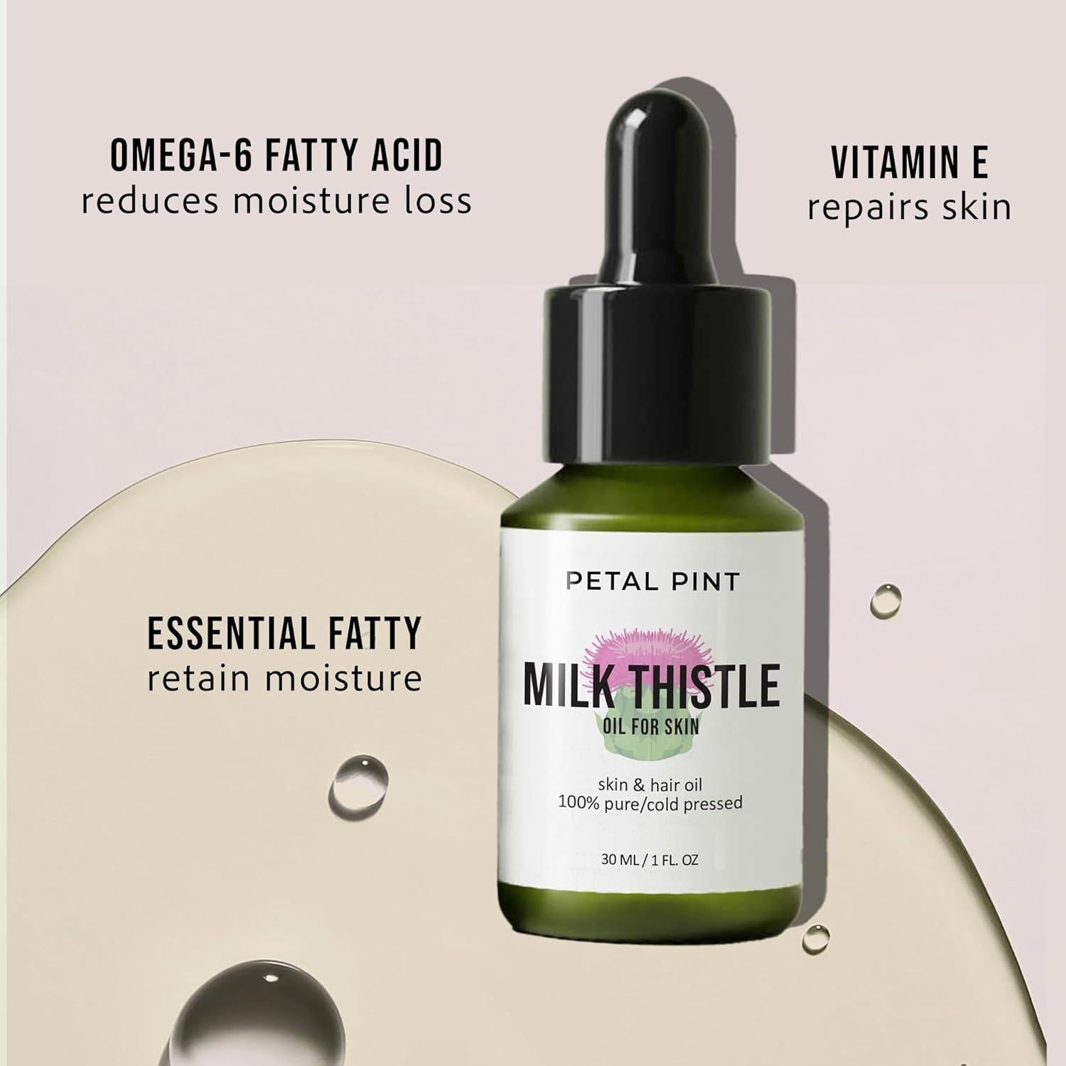 Aceite de Cardo Lechoso Prensado en Frío Petal Pint 85g