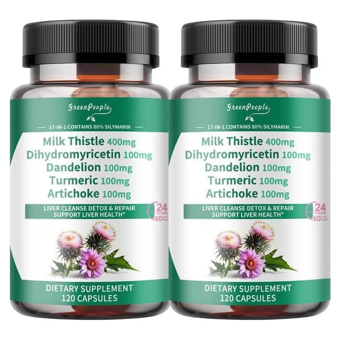 Cápsulas de Limpieza Hepática GreenPeople 120pcs - Cardo Mariano