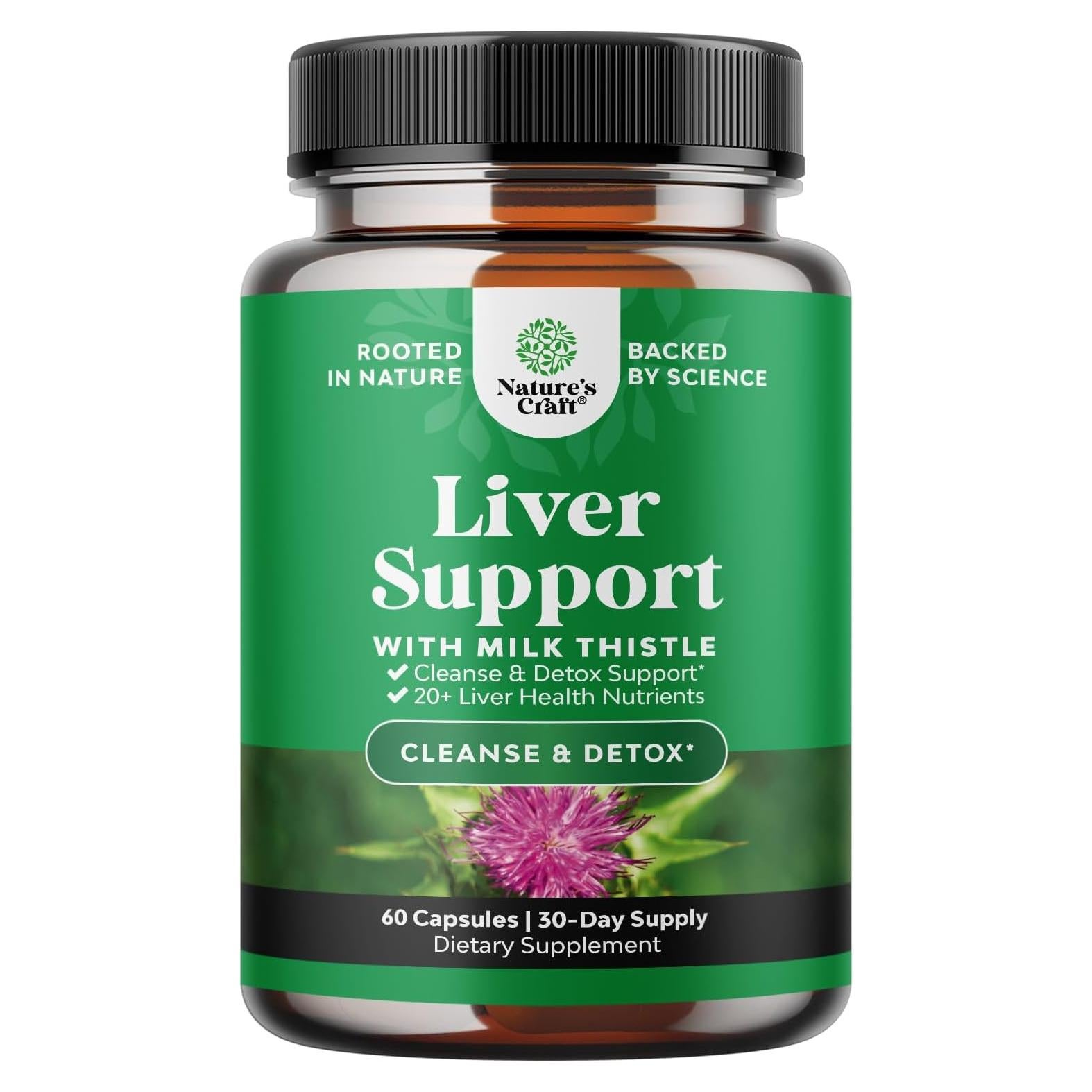 Suplemento Hepático Natures Craft con Cardo Mariano 81g