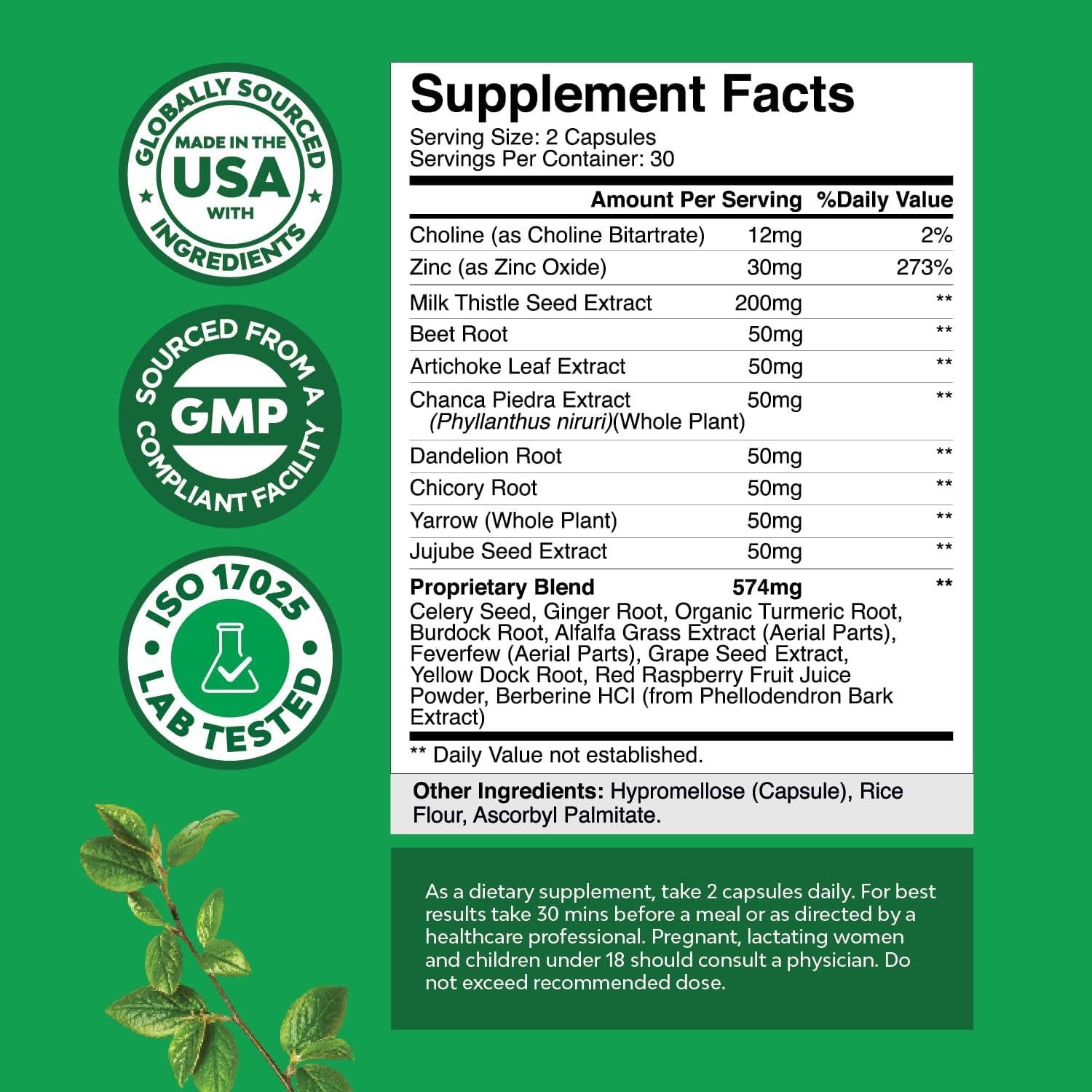 Suplemento Hepático Natures Craft con Cardo Mariano 81g