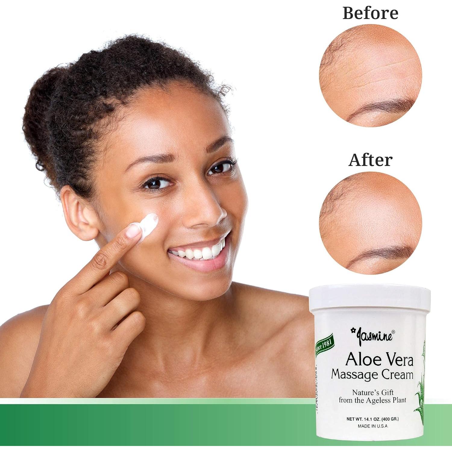 Crema de Masaje Aloe Vera Jasmine 400g - Hidratante Anti-Envejecimiento