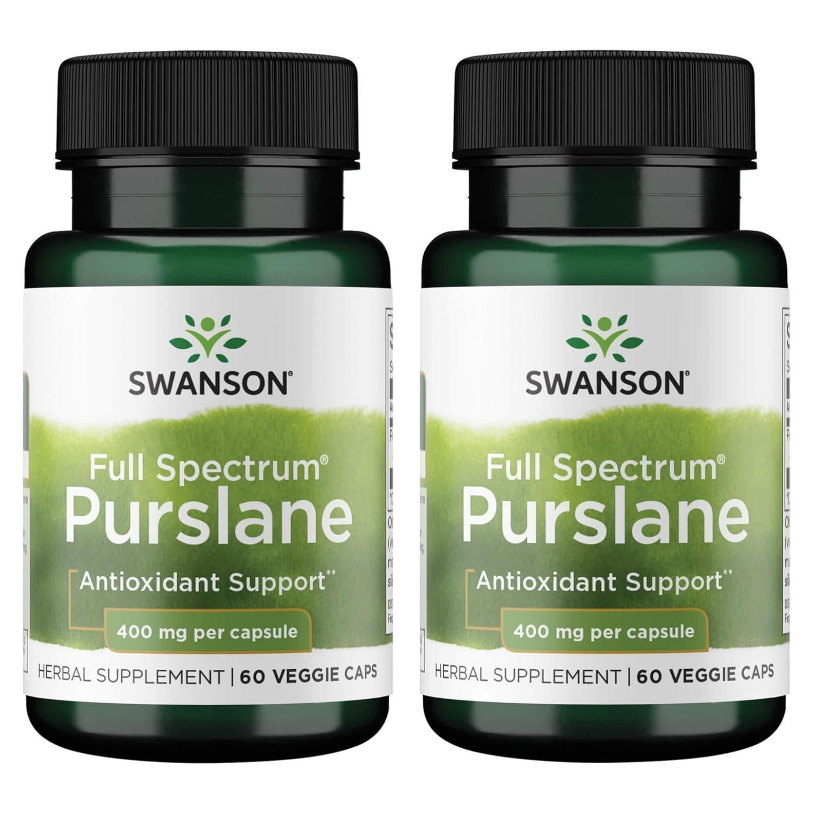 Cápsulas Veganas Swanson Purslane 400 mg 60 Unidades