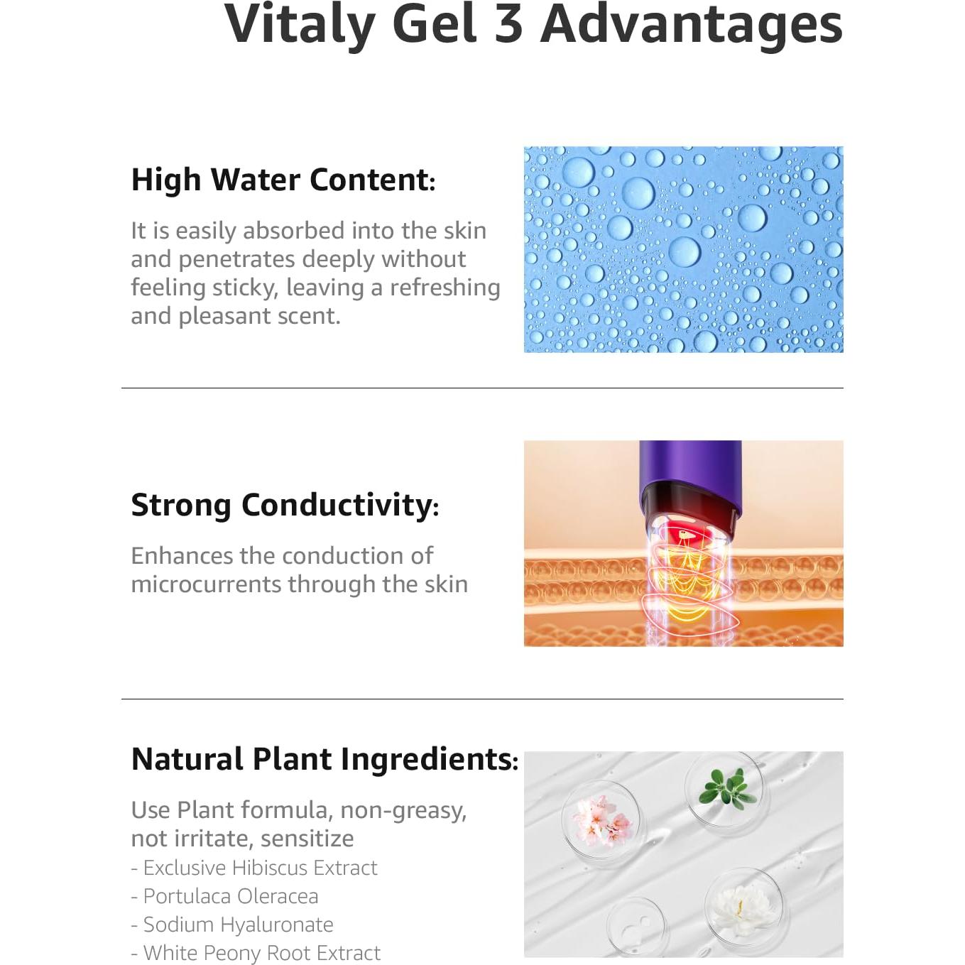 Gel Conductivo VITALY 2PCS 82.96 ml - Hidratante Facial