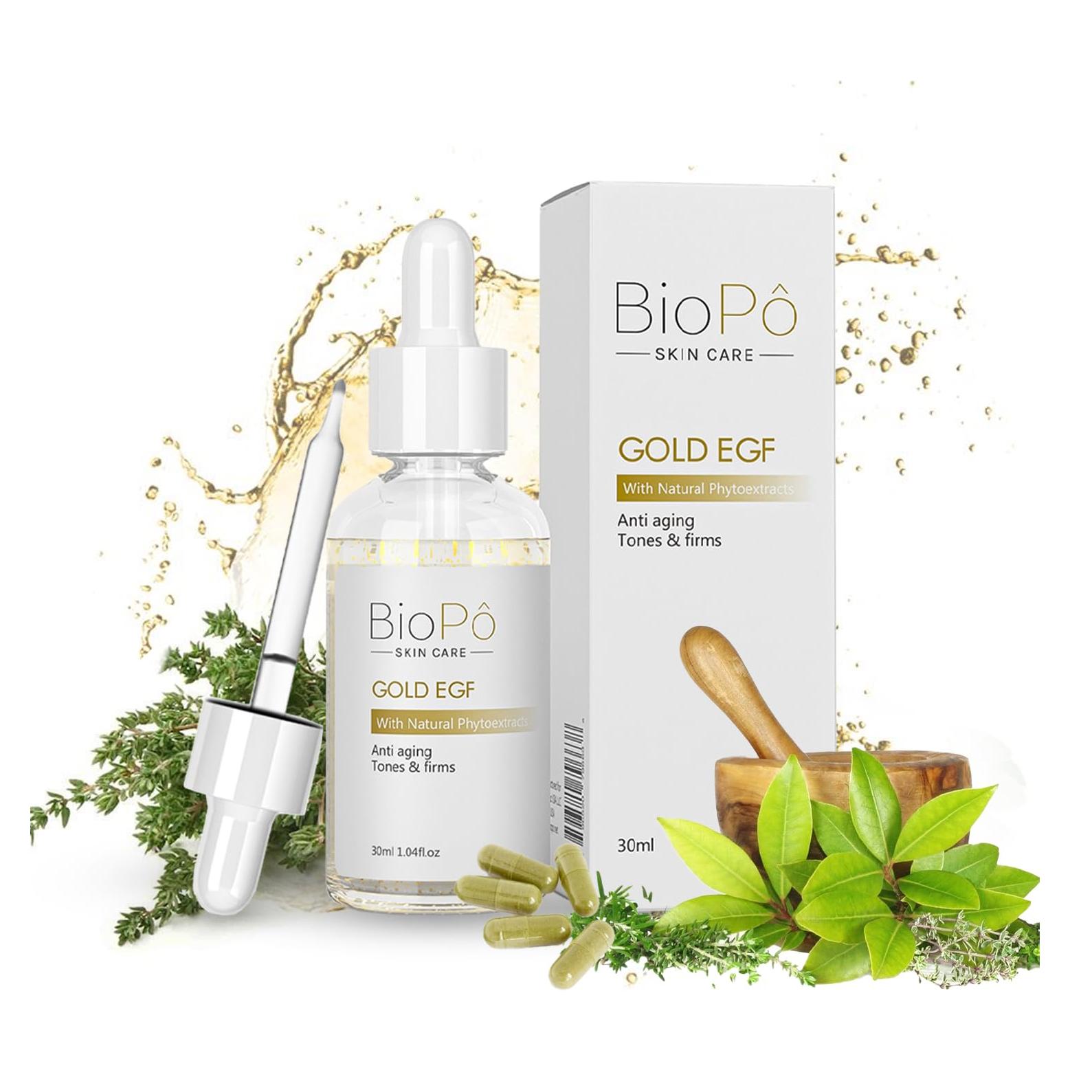 Suero Facial Antiarrugas Gold EGF BioPo 30 ml - Regeneración Piel