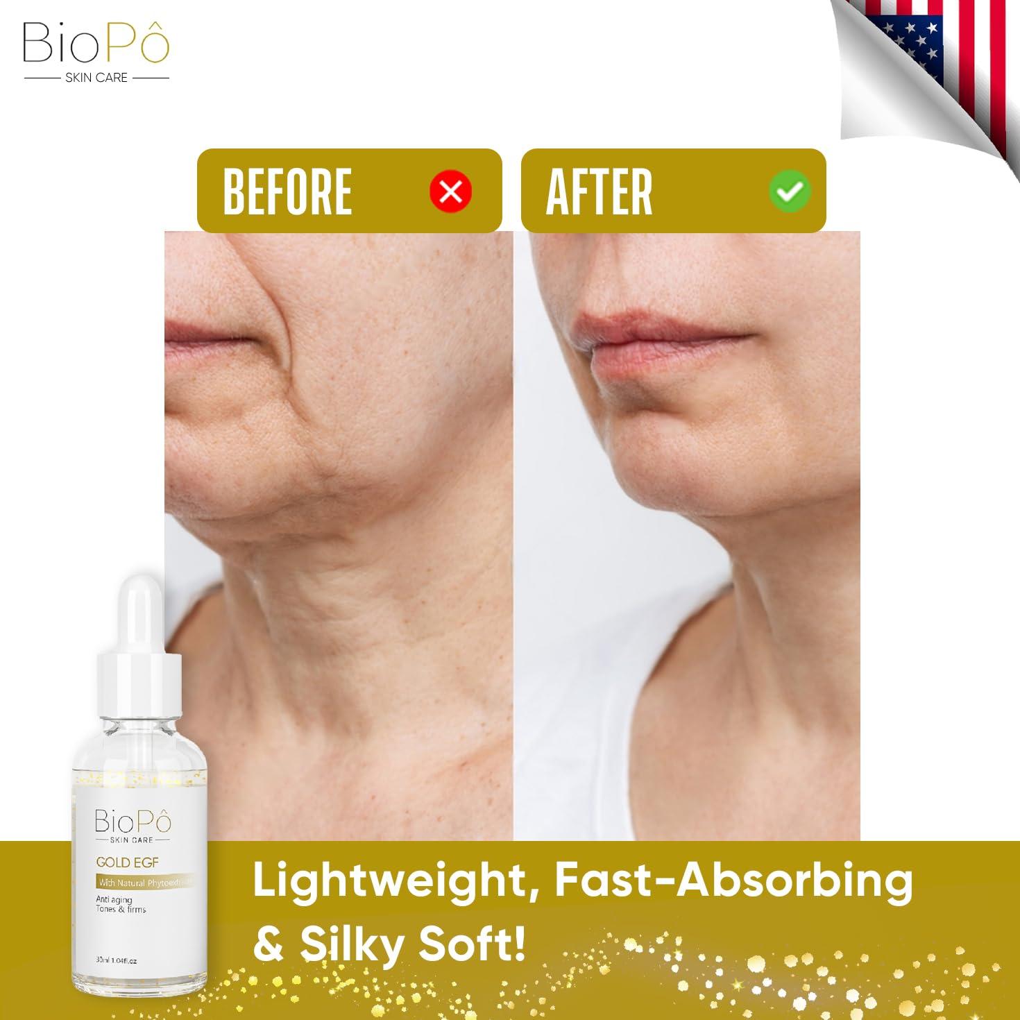 Suero Facial Antiarrugas Gold EGF BioPo 30 ml - Regeneración Piel