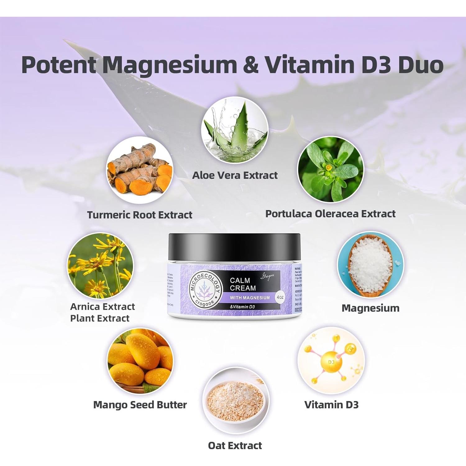 Crema Corporal Hidratante de Magnesio Crogooe 140 g - Lavanda