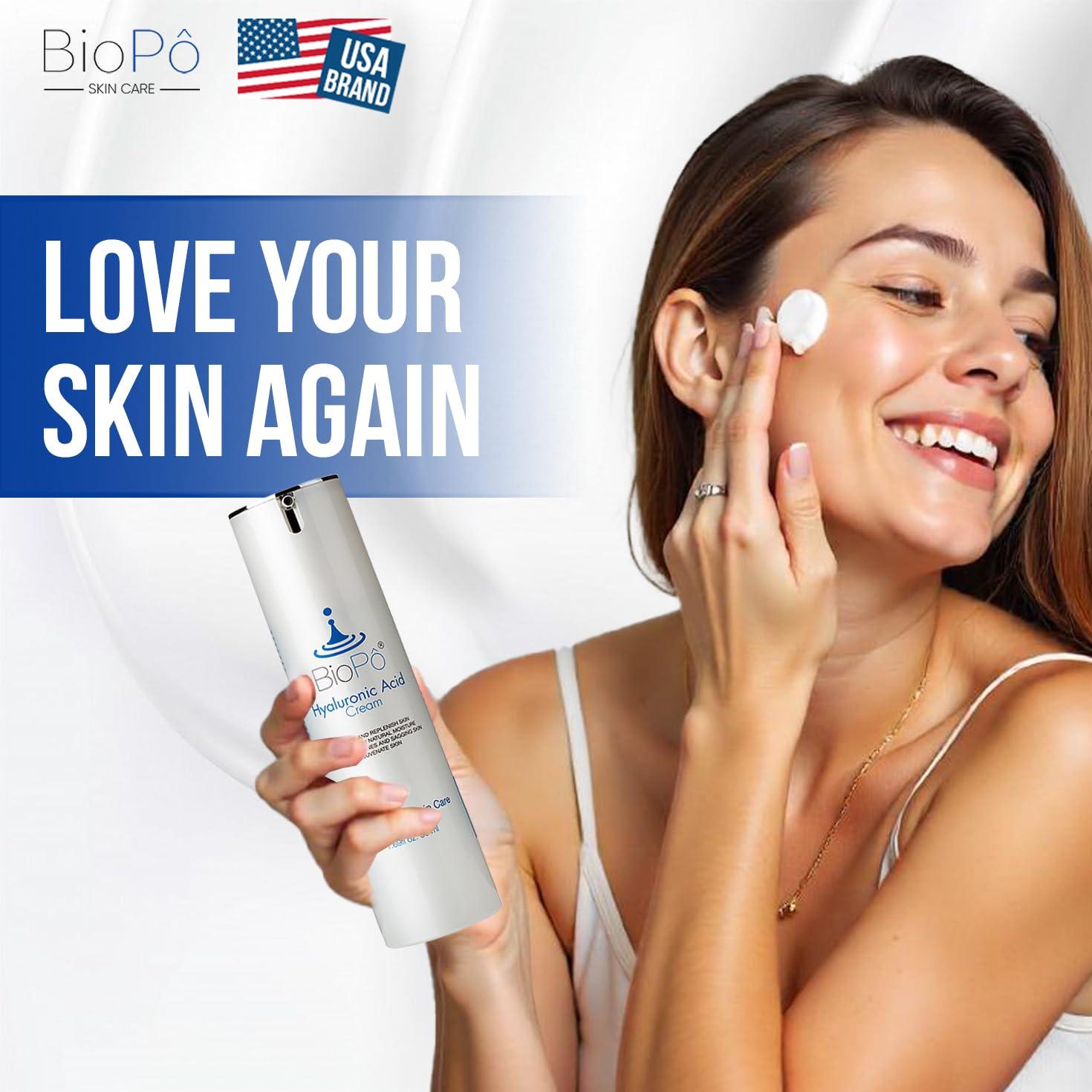 Crema Hidratante Facial BioPo 50 ml con Ácido Hialurónico