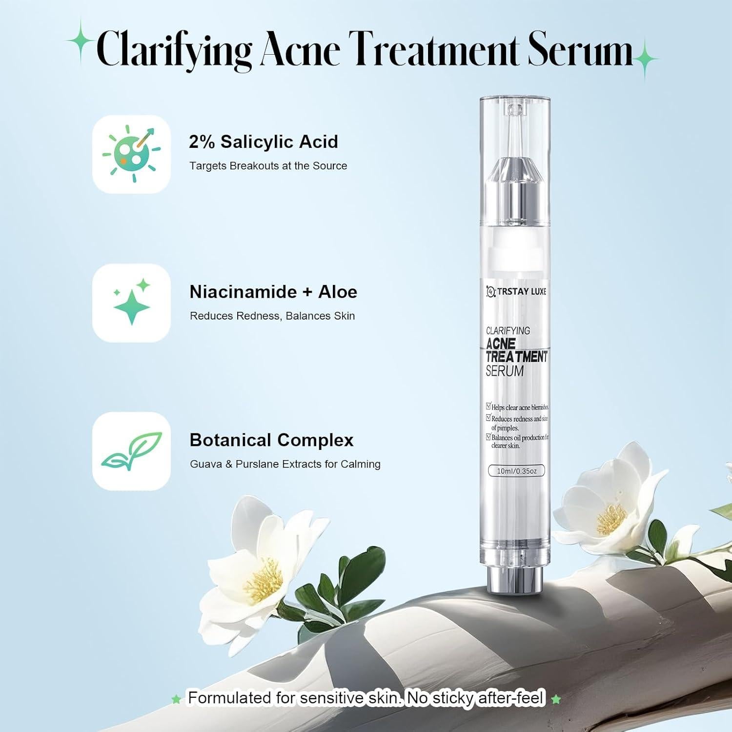 Gel Tratamiento Acné Ácido Salicílico 2% TRSTAY LUXE 10.4 ml