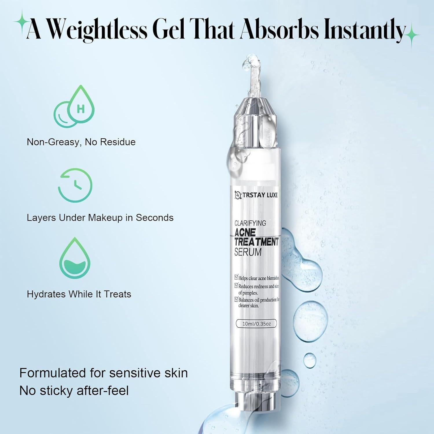 Gel Tratamiento Acné Ácido Salicílico 2% TRSTAY LUXE 10.4 ml