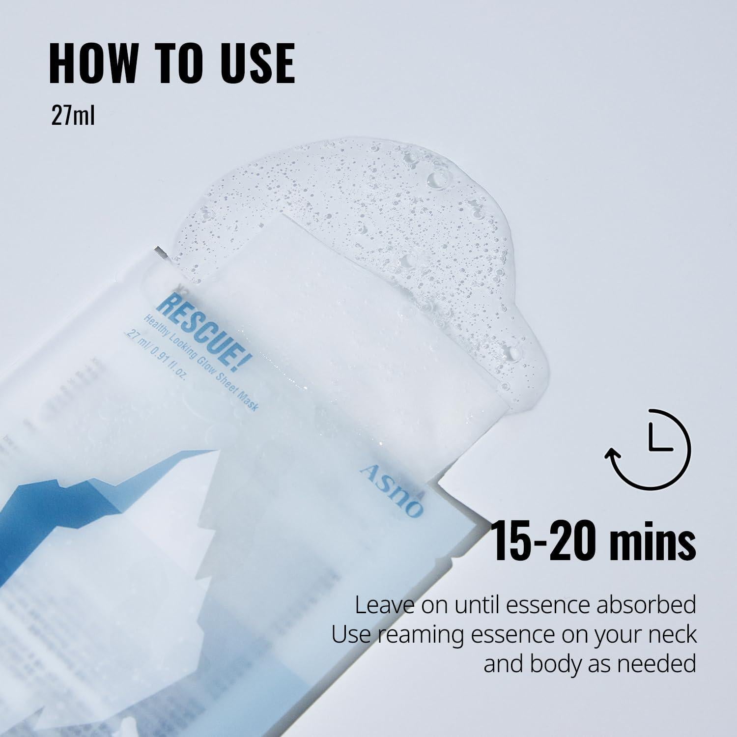 ASNO Máscara Facial Vegana Hidratante 5 Unidades - Piel Sensible