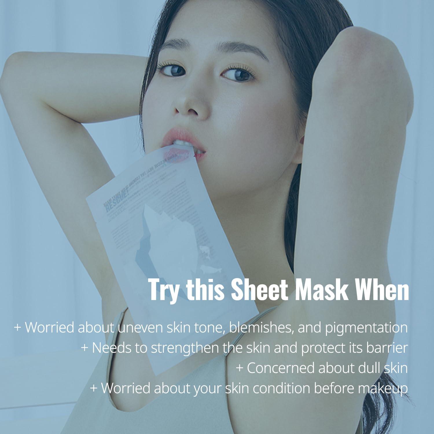 ASNO Máscara Facial Vegana Hidratante 5 Unidades - Piel Sensible