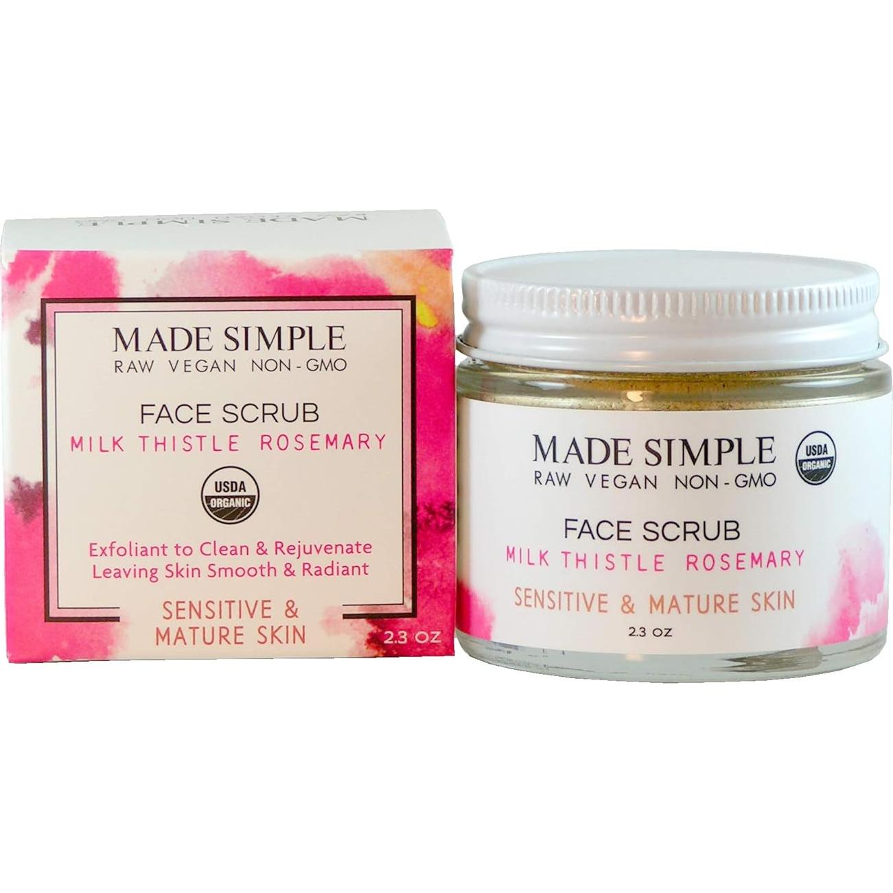 Exfoliante Facial Orgánico Cardo Lechoso y Romero 100g