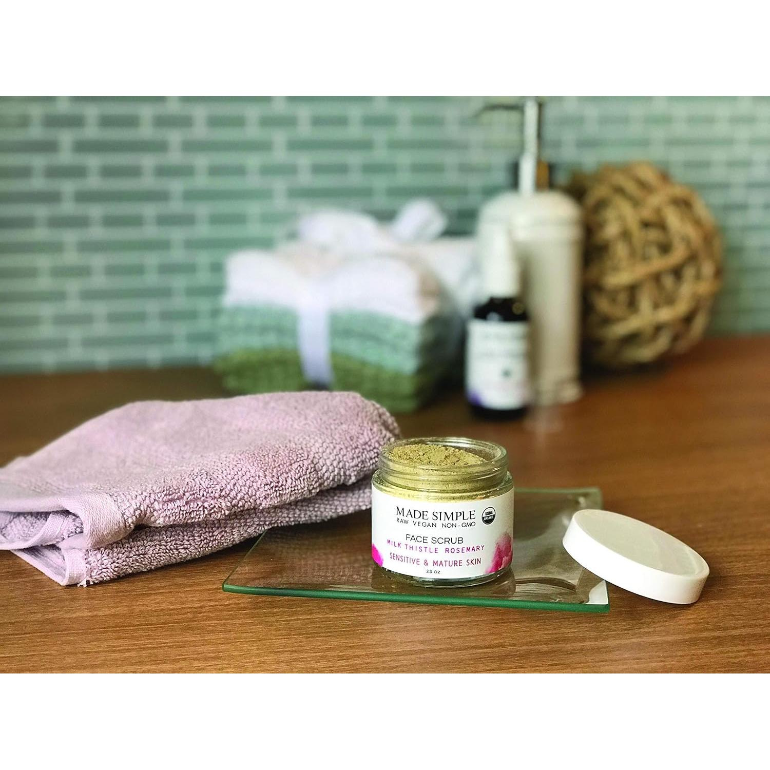 Exfoliante Facial Orgánico Cardo Lechoso y Romero 100g