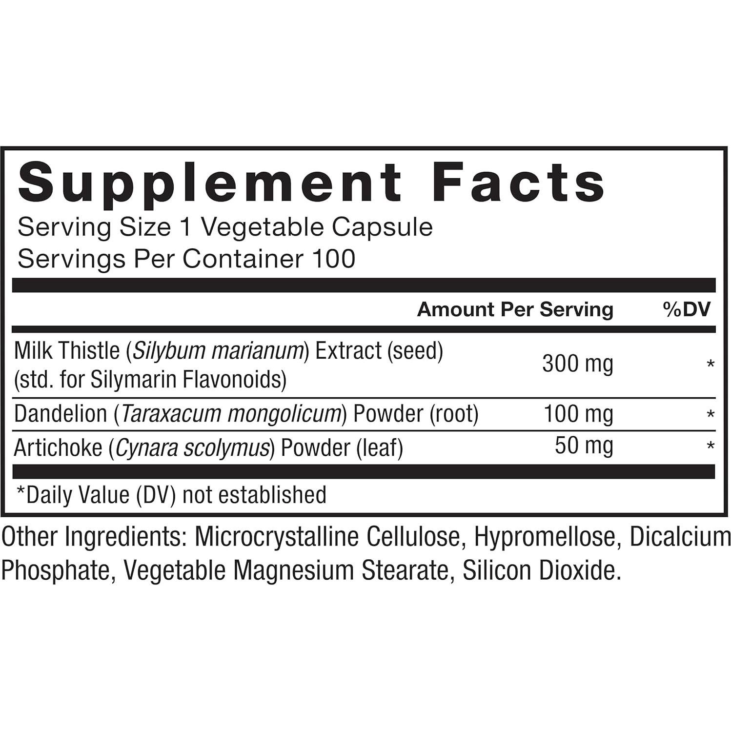 Suplemento Hepático Cardosanto Force Factor 300mg 100 Cápsulas