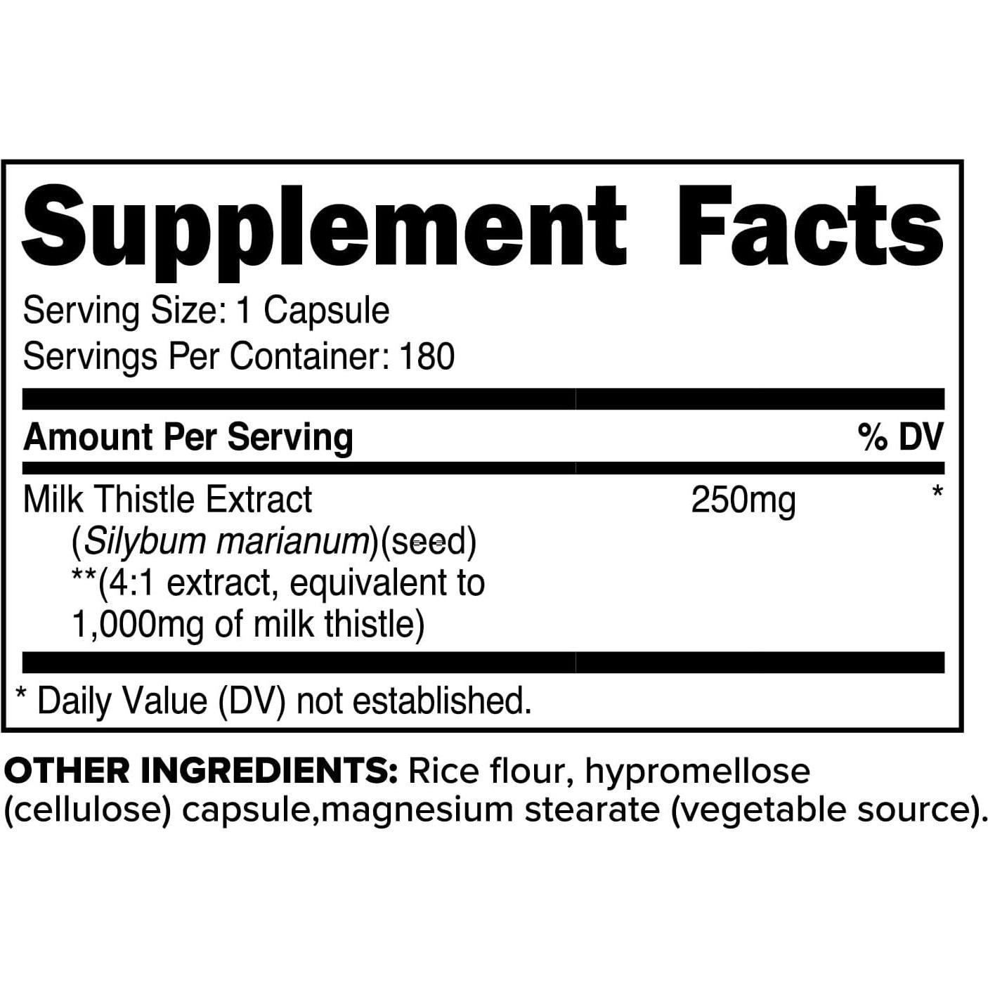 Suplemento Dietético Cardo Mariano PrimaForce 180 Cápsulas 1000mg