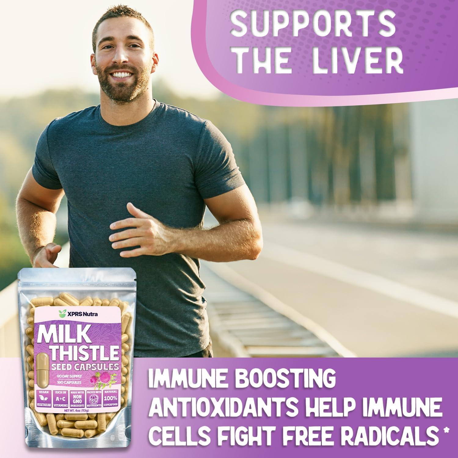 Cápsulas de Cardo Mariano XPRS Nutra 1000 mg - 180 Unidades