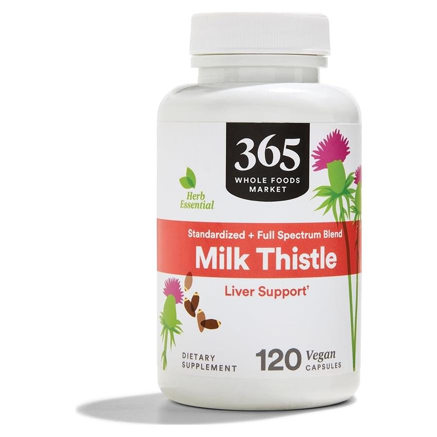 Suplemento Cardo Mariano 365 Whole Foods 120 Cápsulas