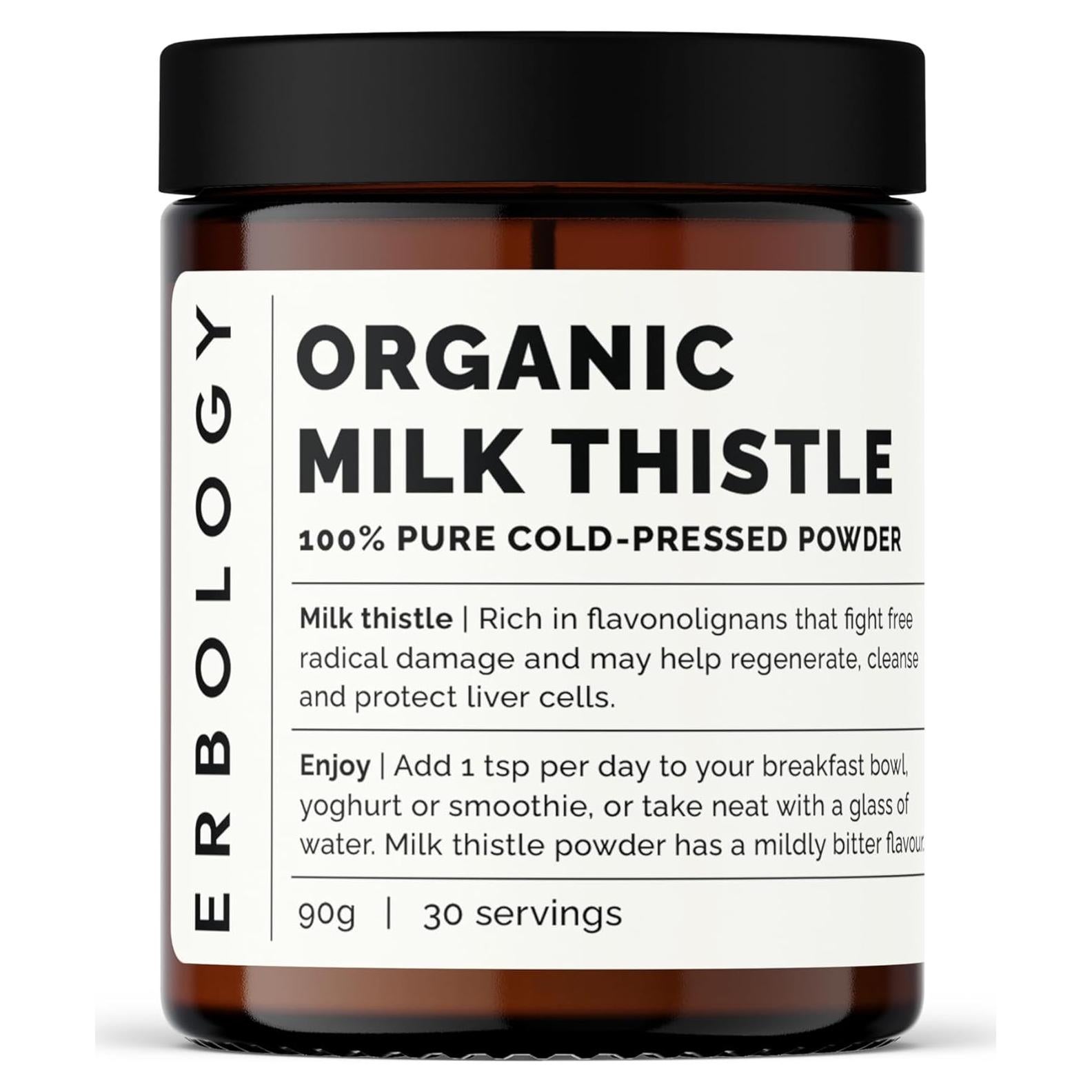 Polvo de Cardo Mariano Orgánico Erbology 90.7 g - 30 Porciones