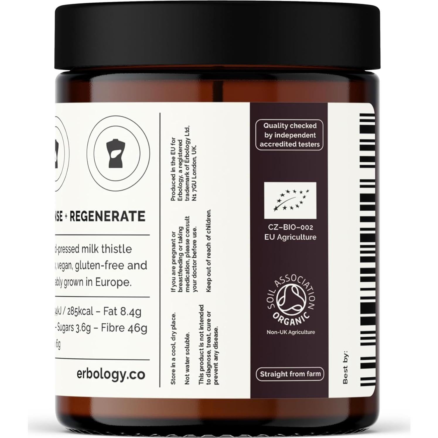 Polvo de Cardo Mariano Orgánico Erbology 90.7 g - 30 Porciones