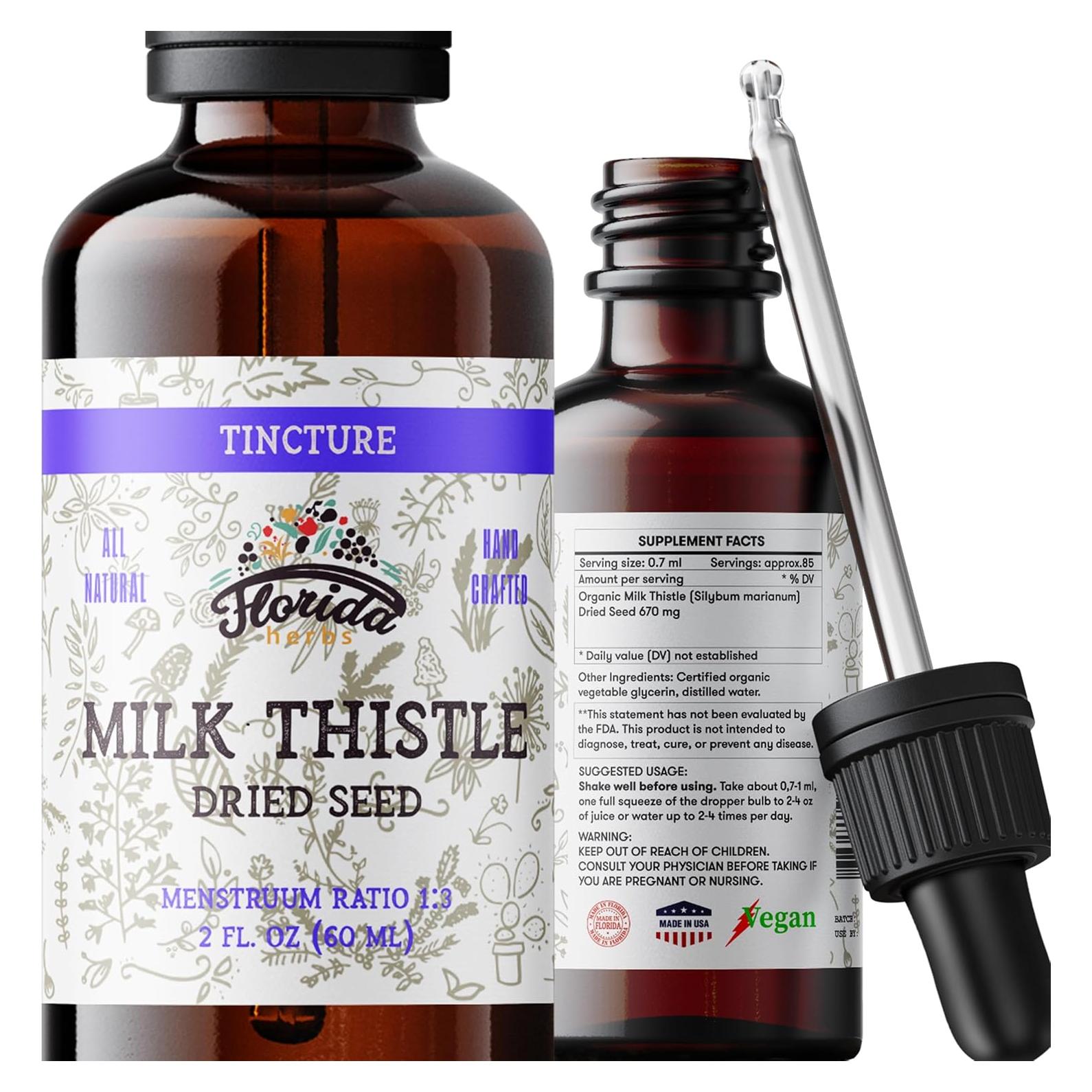 Extracto Líquido de Raíz de Cardo Mariano Orgánico 59 ml - Sin Alcohol