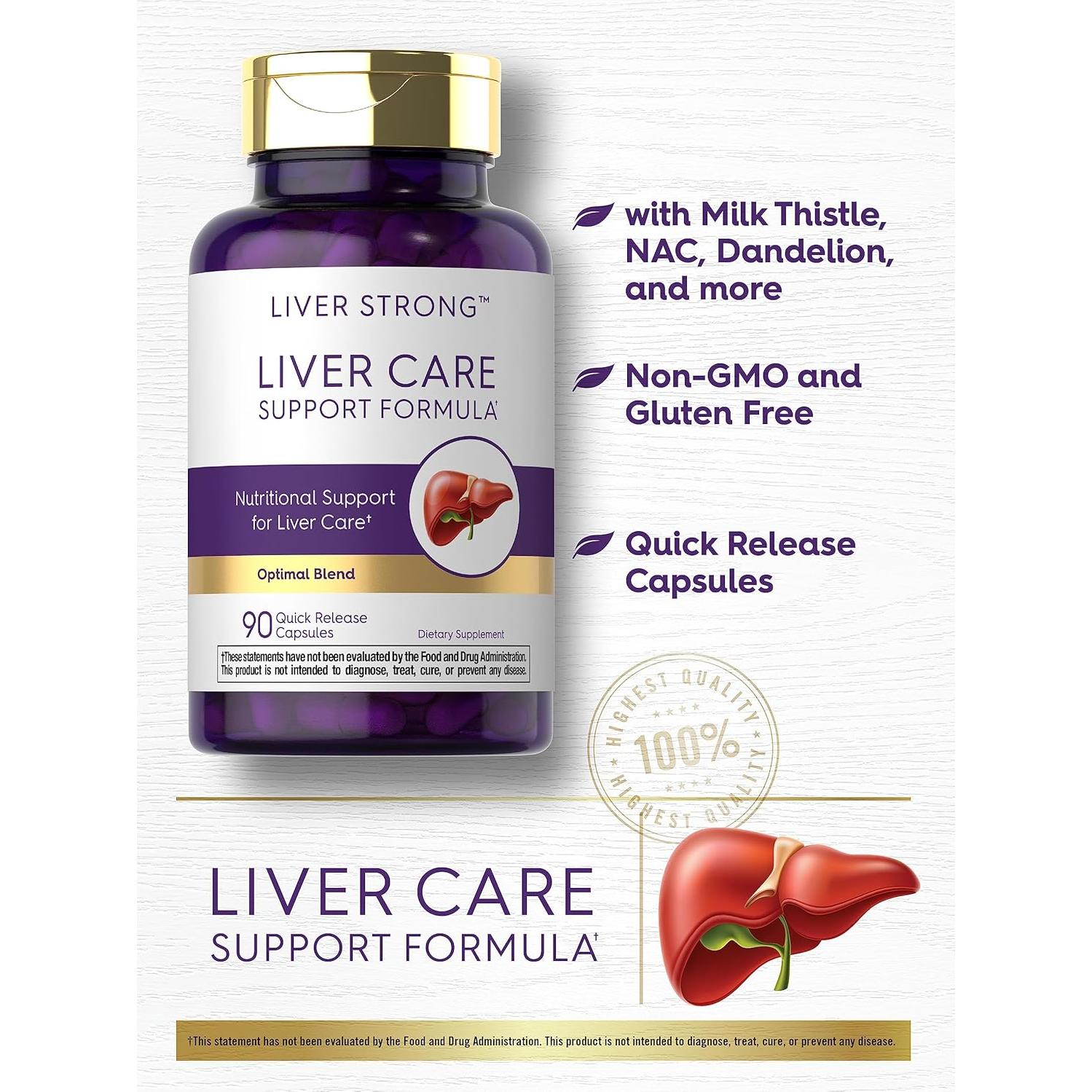 Suplemento Hepático Carlyle | 90 Cápsulas | Sin Gluten y OGM