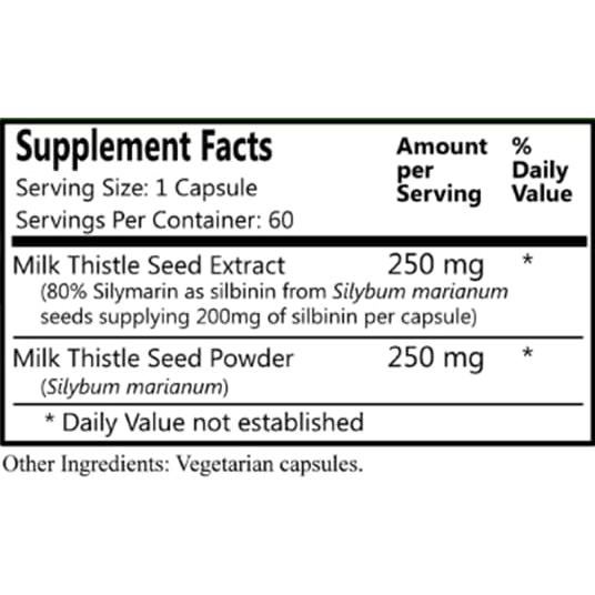 Cardo Mariano Daily Manufacturing 60 Cápsulas Veganas 500 mg