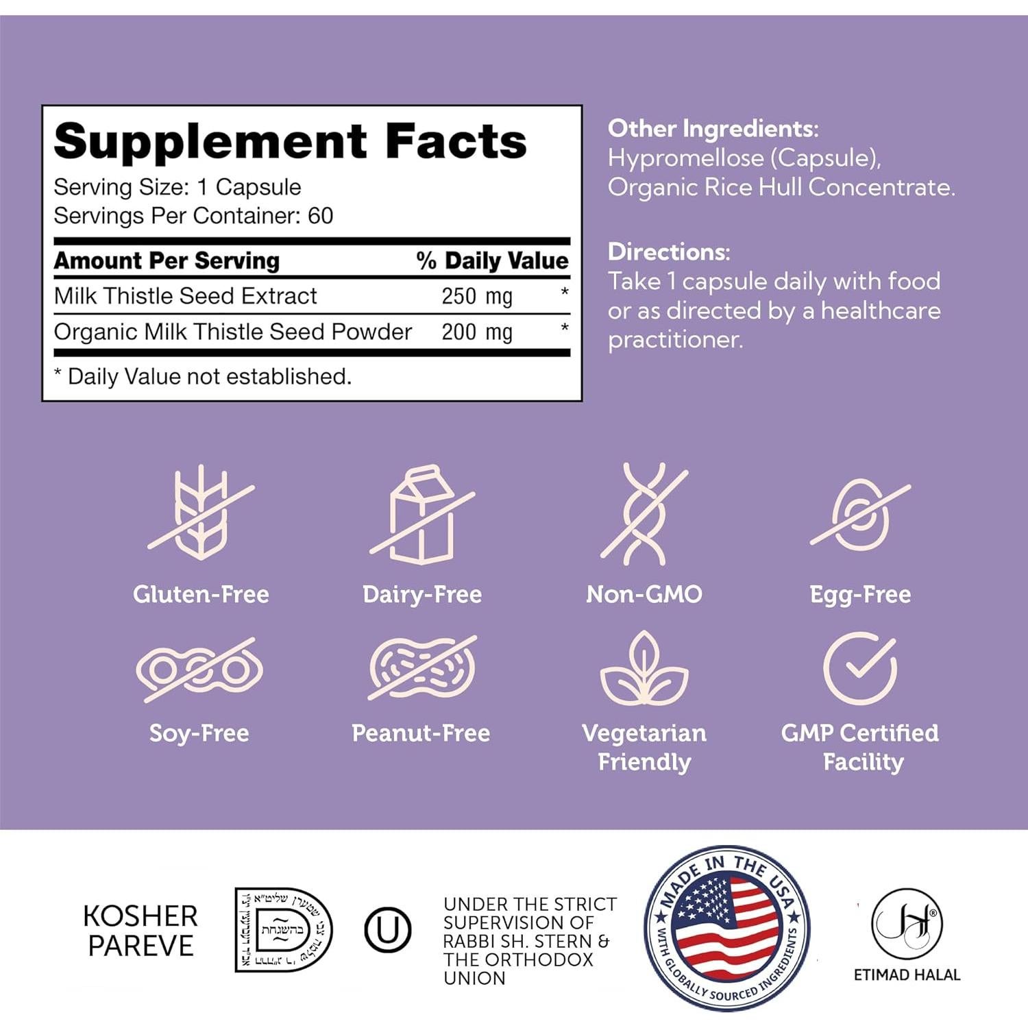 Cápsulas de Cardo Mariano Zahler 450mg - Apoyo Hepático