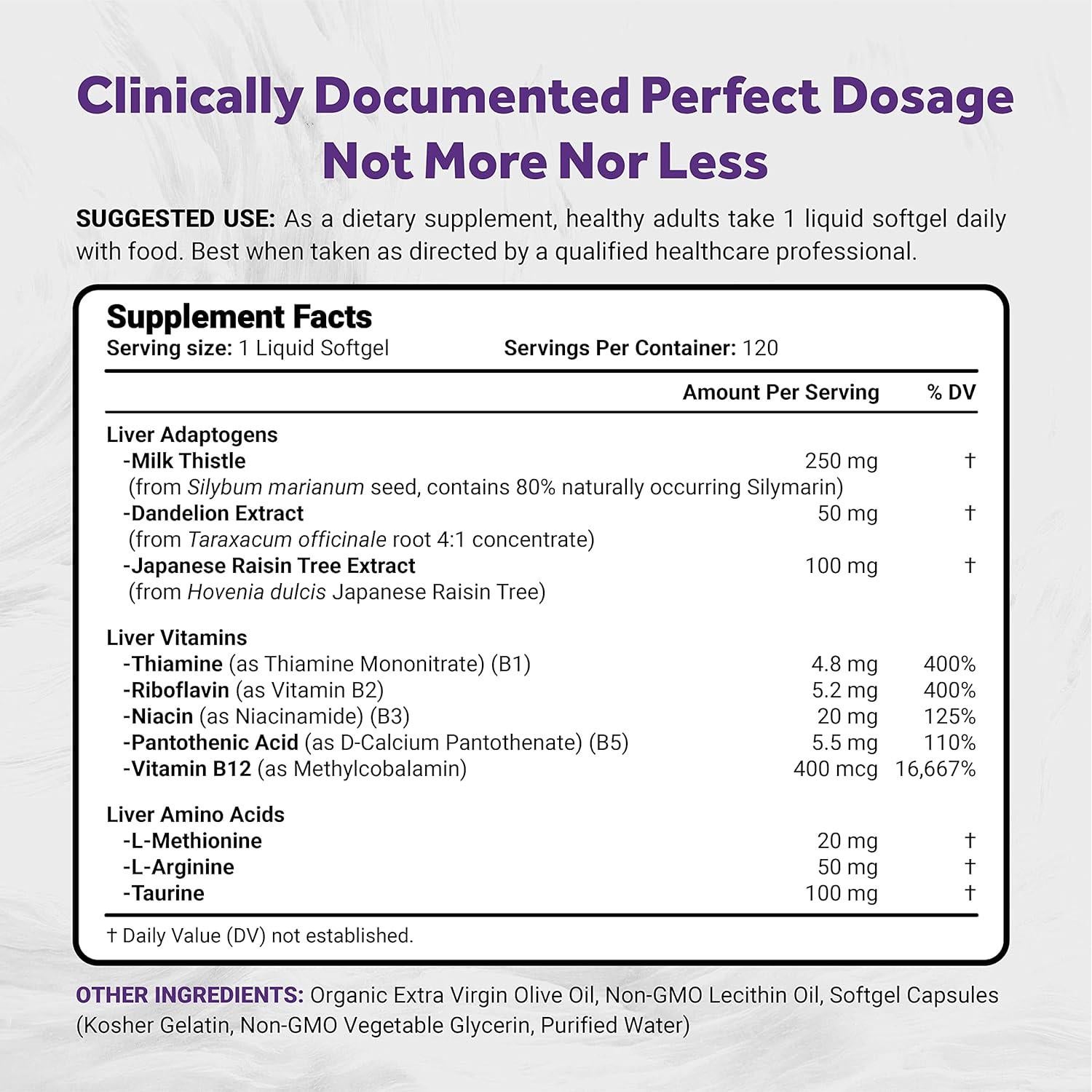 Silymarina Naturalis 1300mg con Complejo B y Aminoácidos - 120 Cápsulas