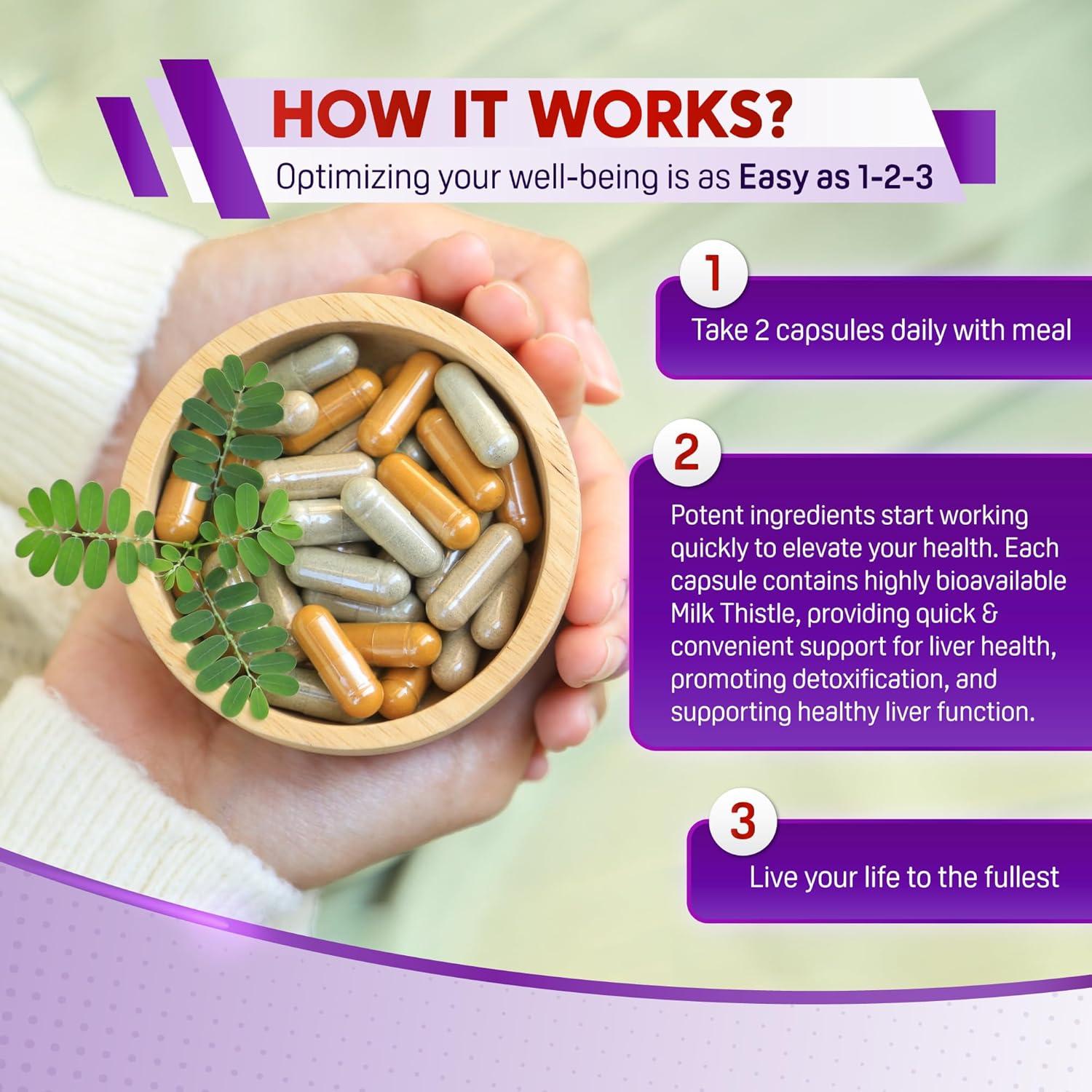 Suplemento Cardo Mariano PeakPury 150 Cápsulas Veganas