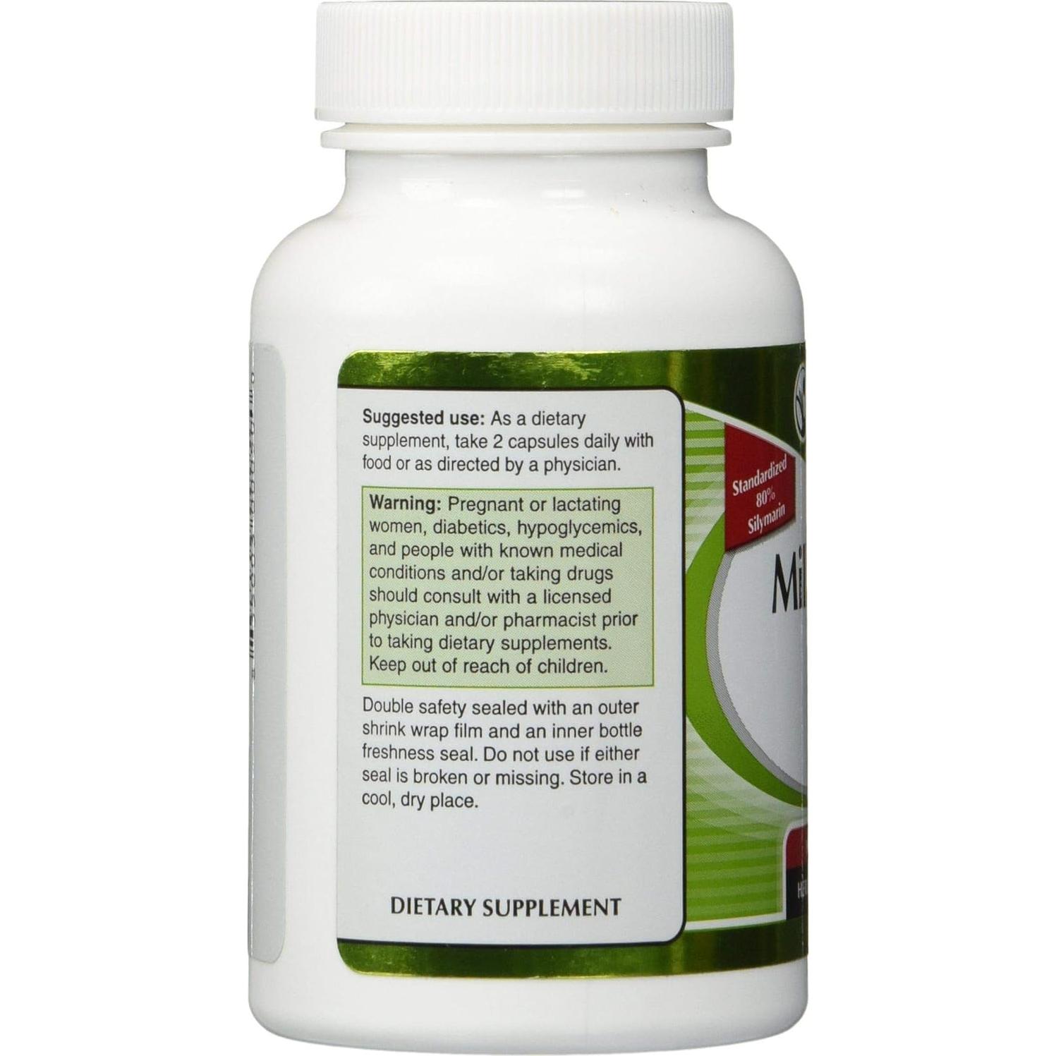 Extracto de Cardo Mariano Vitacost 600 mg - 100 Cápsulas