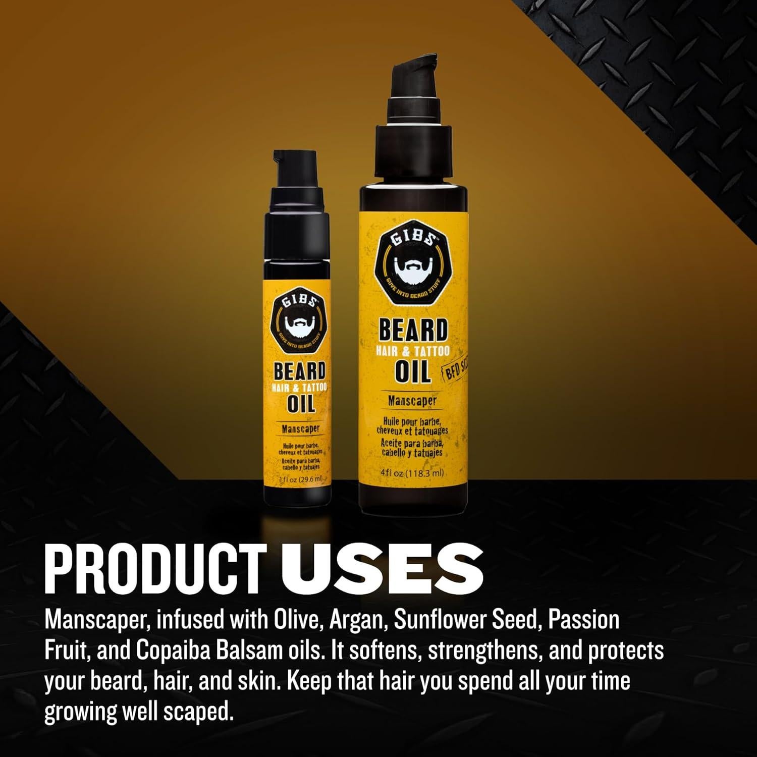 Aceite para Barba GIBS 118 ml - Hidrata y Suaviza Piel y Barba