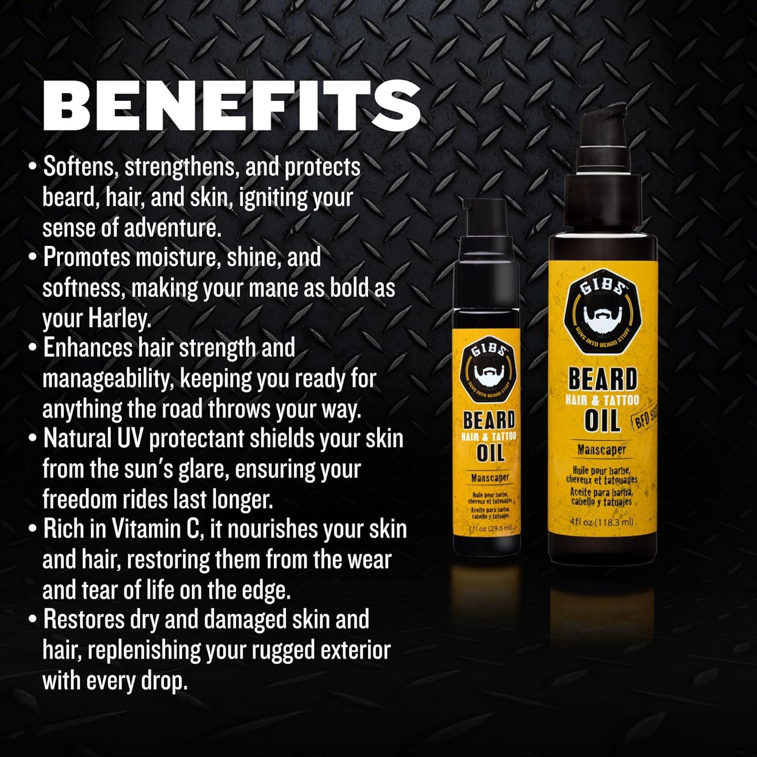 Aceite para Barba GIBS 118 ml - Hidrata y Suaviza Piel y Barba