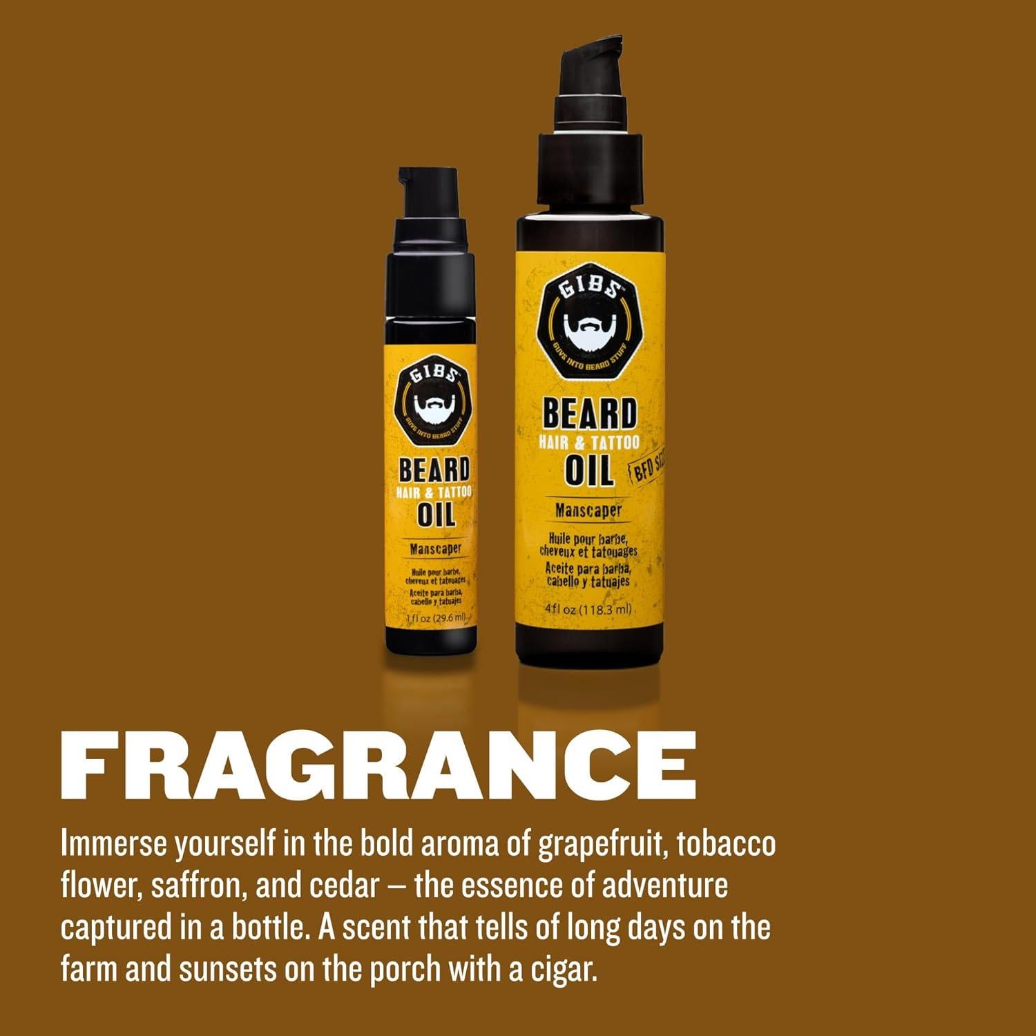 Aceite para Barba GIBS 118 ml - Hidrata y Suaviza Piel y Barba