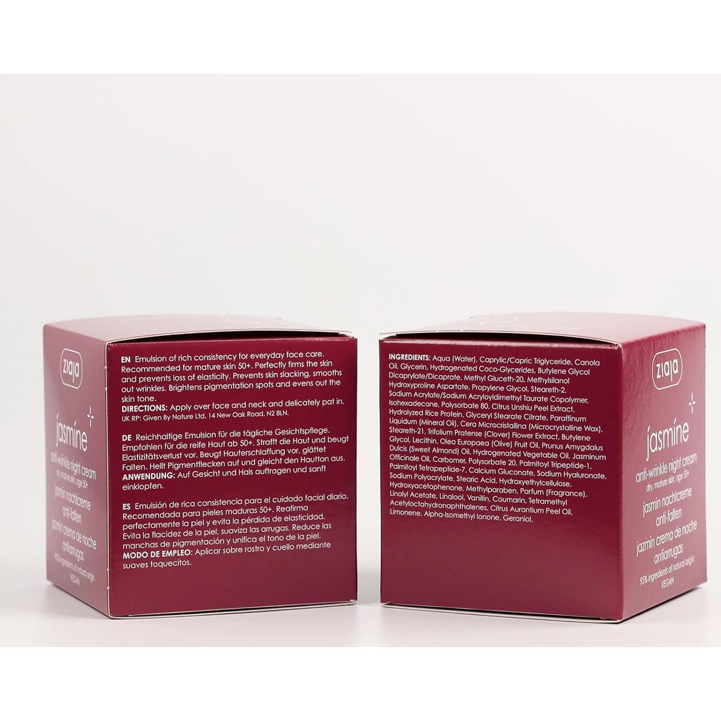 Crema Nocturna Ziaja Jazmín 50ml para Piel Madura 50+
