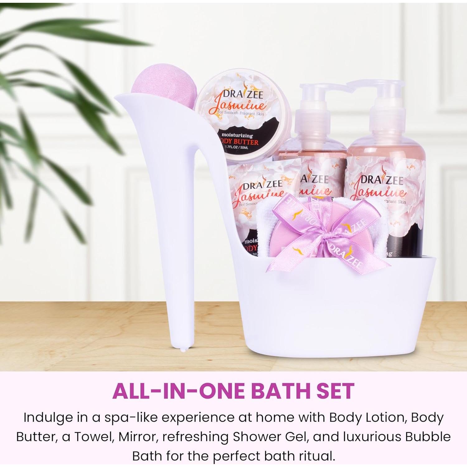 Set de Spa de Lujo Draizee - 8 Piezas Aromatizadas Jazmín