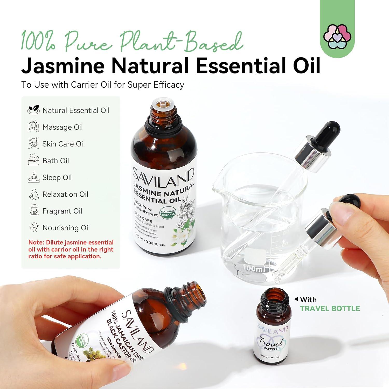 Aceite Esencial de Jazmín SAVILAND 50 ml - Cuidado de Uñas y Cutículas