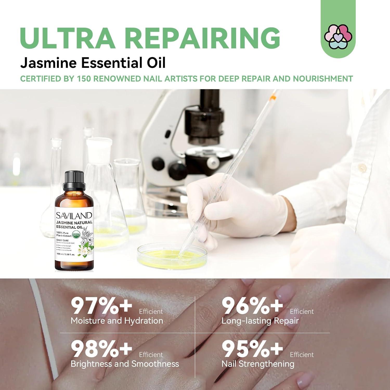 Aceite Esencial de Jazmín SAVILAND 50 ml - Cuidado de Uñas y Cutículas