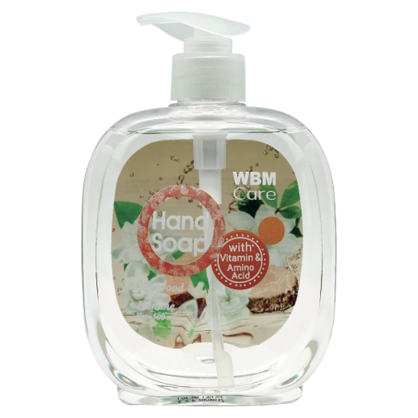 Jabón Líquido Natural para Manos WBM Care 500ml Sándalo y Jazmín