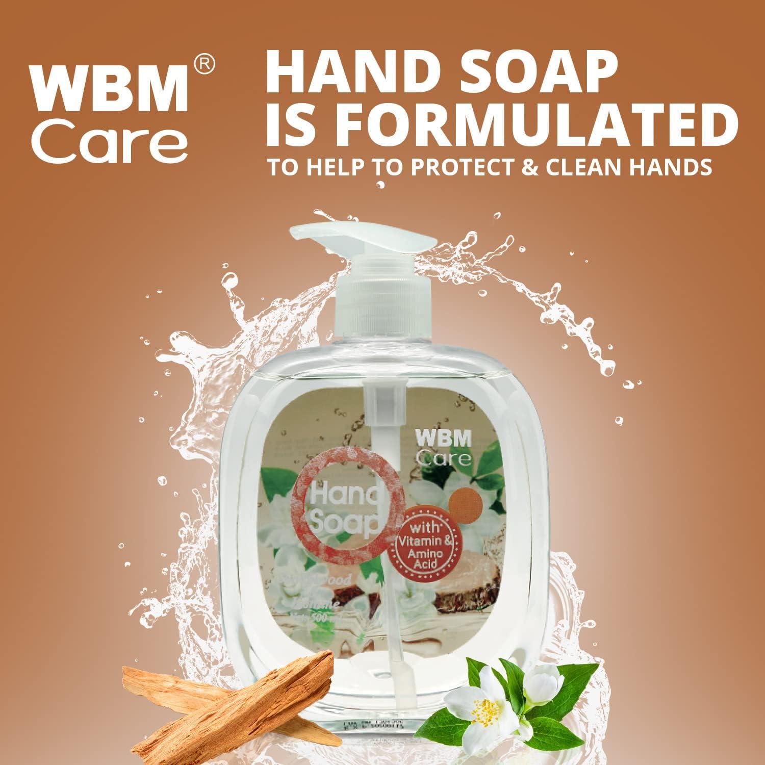 Jabón Líquido Natural para Manos WBM Care 500ml Sándalo y Jazmín