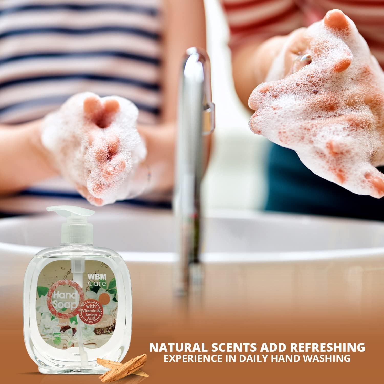 Jabón Líquido Natural para Manos WBM Care 500ml Sándalo y Jazmín