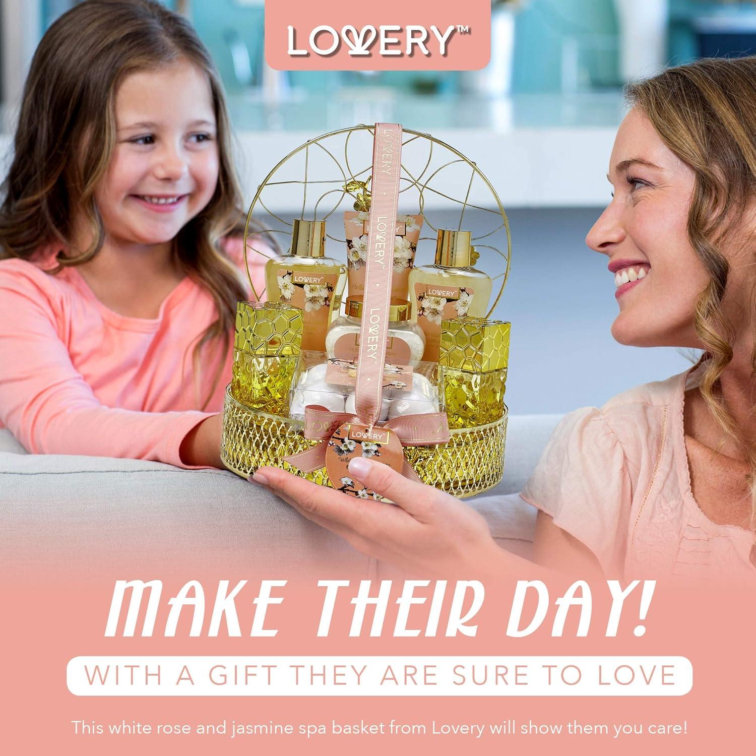 Set de Spa de Lujo Lovery 13 Piezas Rosa Blanca y Jazmín