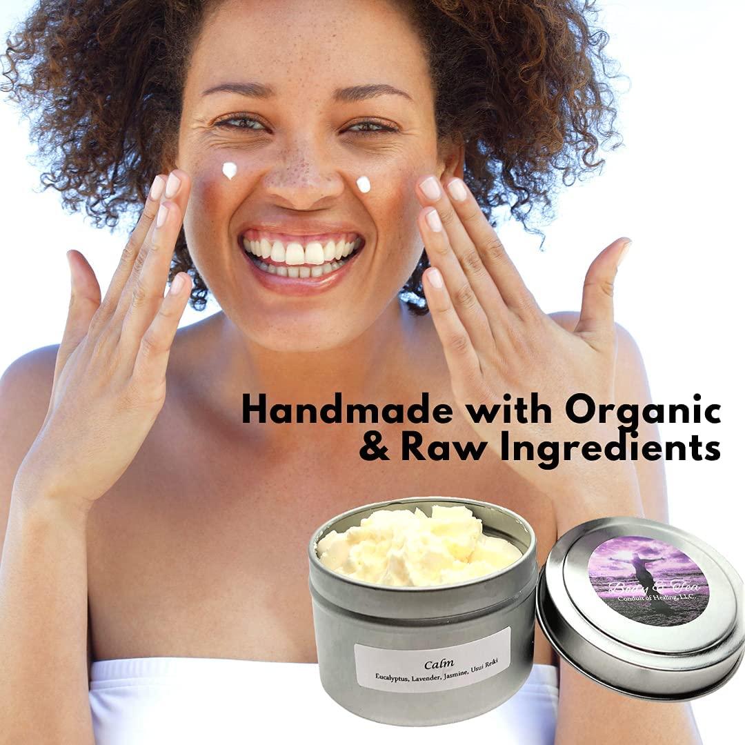 Manteca Corporal de Karité Orgánica Calm - 113g - Lavanda, Eucalipto, Jazmín