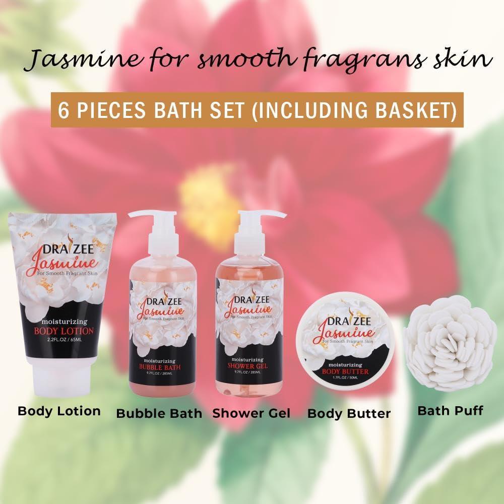 Set de Spa de Lujo Draizee - 8 Piezas Aromatizadas Jazmín