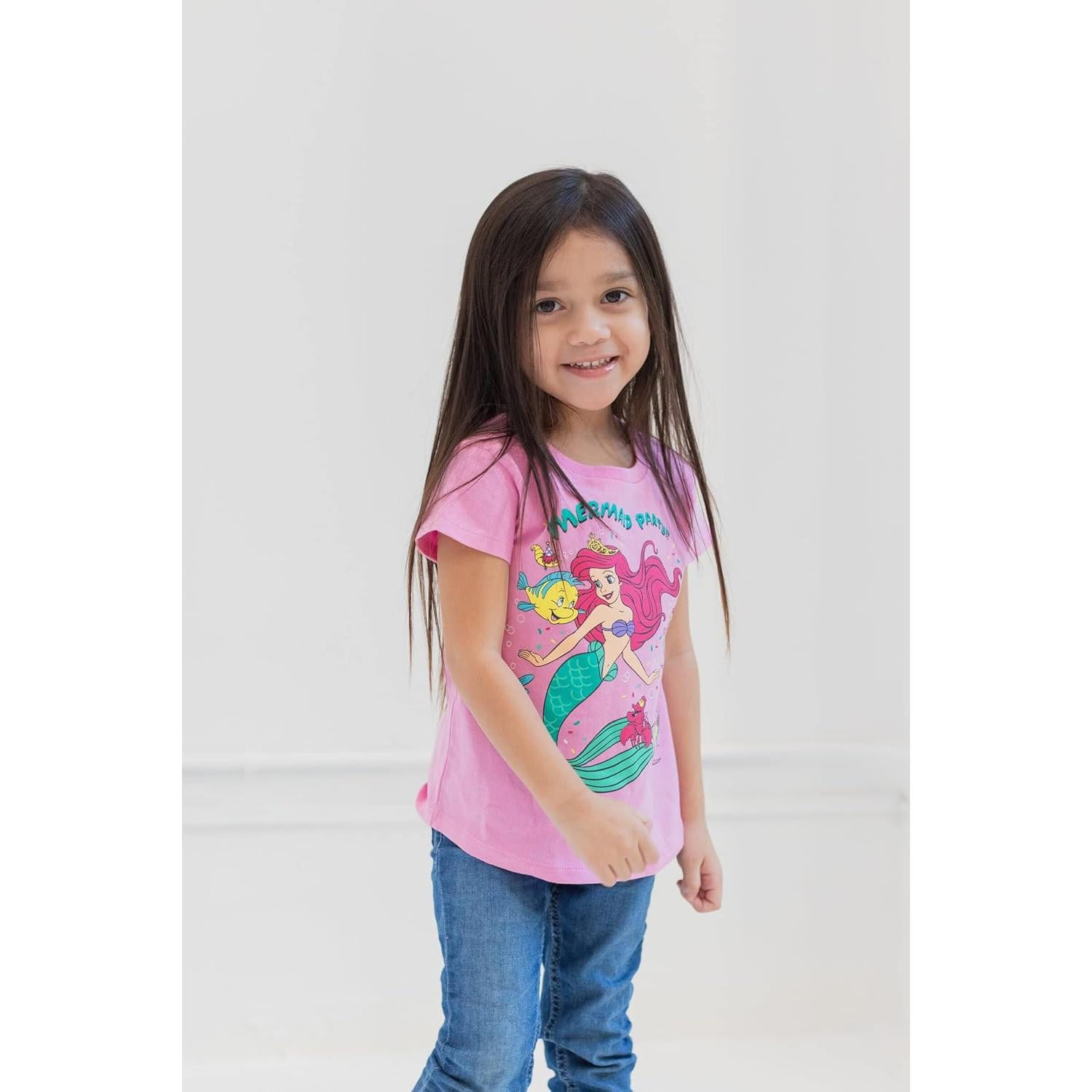 Camiseta de Cumpleaños Disney Junior Niñas 4T Rosa Claro