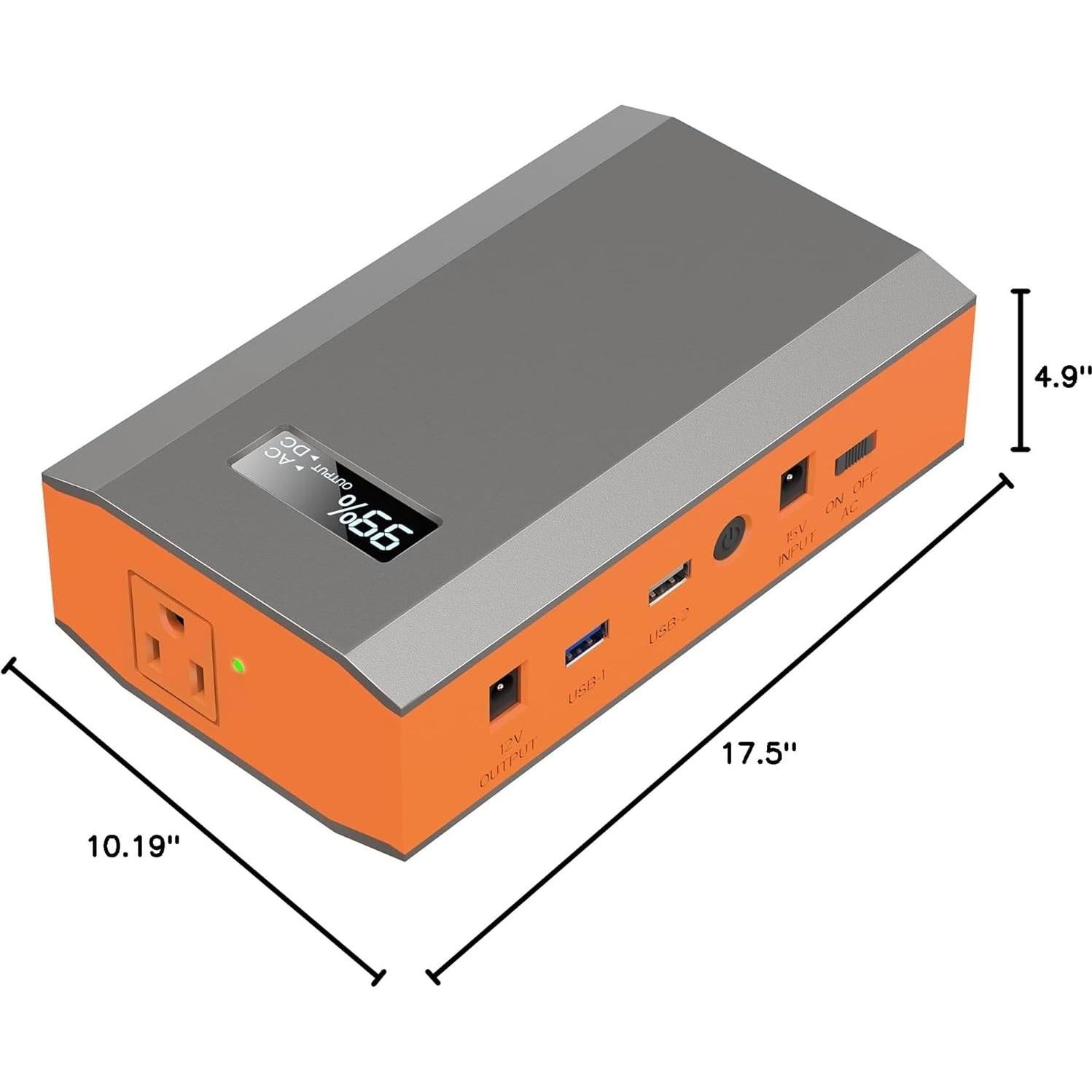Banco de Energía Portátil ZeroKor 24000mAh 65W Naranja