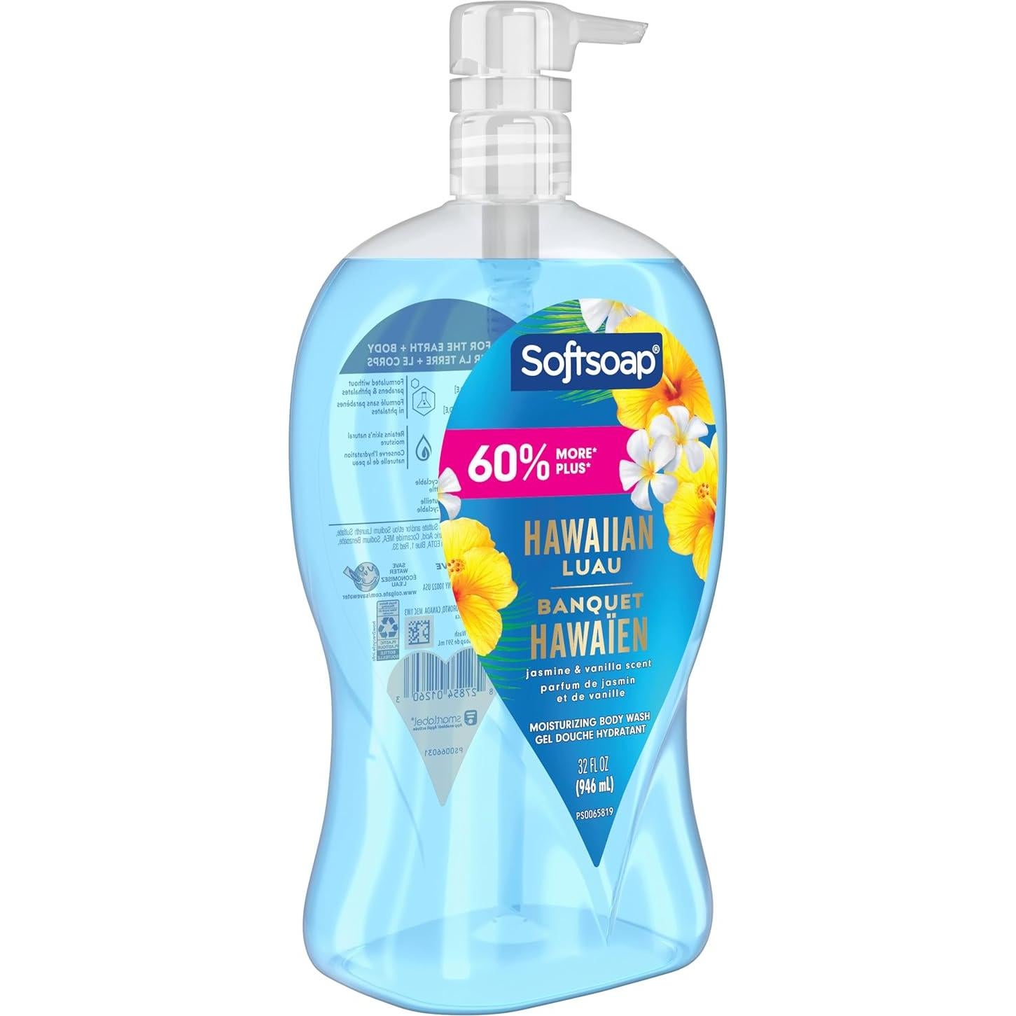 Jabón Líquido Hidratante Softsoap 0.95L Luau Hawaiano Jazmín Vainilla