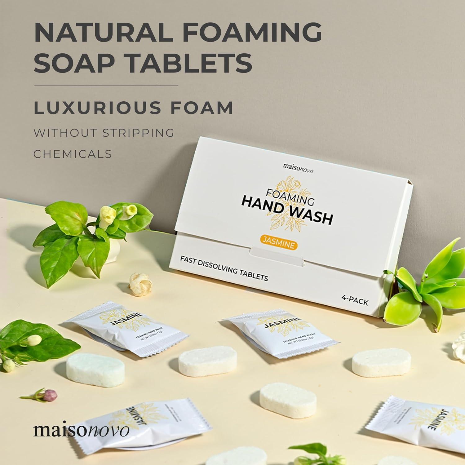 Tabletas de Jabón Espumoso Maisonovo Aroma Jazmín 4-Pack