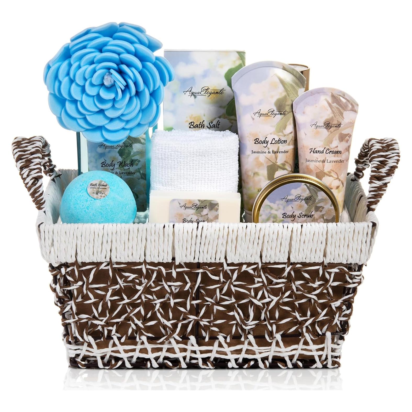 Cesta de Spa Aqua Elegante - Set de Baño Jazmín y Lavanda